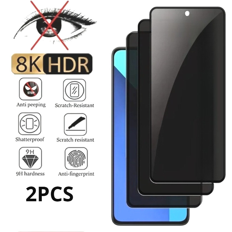 1-2 Chiếc Kính Cường Lực Chống Gián Điệp Cho HTC U23Pro U23 U20 5G Pro Bảo Vệ Màn Hình Cạnh Đen Bảo 