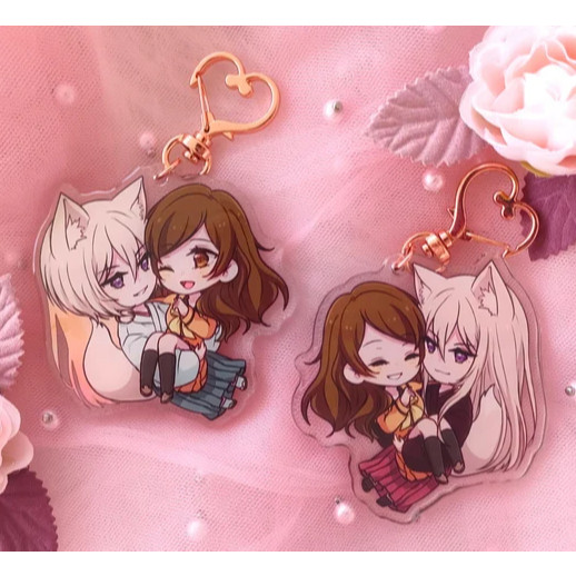 PRE ORDER Kamisama Hajimemashita - Keychain Epoxy - Tomoe & Nanami