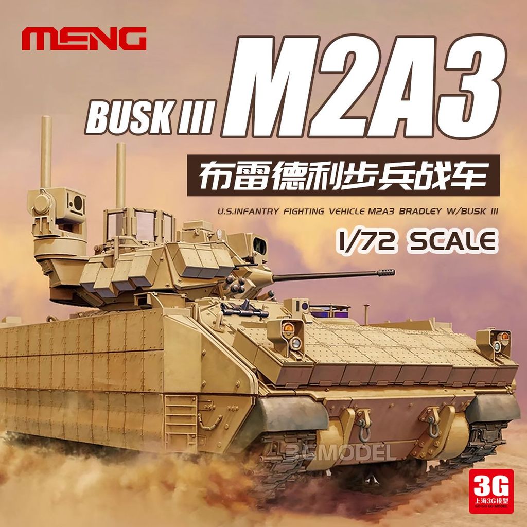 3G Model MENG 72005 1 / 72 American M2A3 Bradley BUSK III Xe Bộ Binh