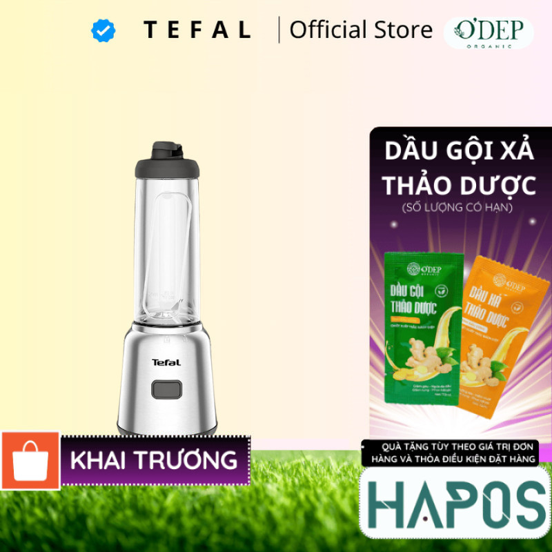 Máy xay sinh tố mini 600ml Tefal Chính hãng Mix & Move Mini-Standmixer, Công suất 300W BL15FD30 - HA