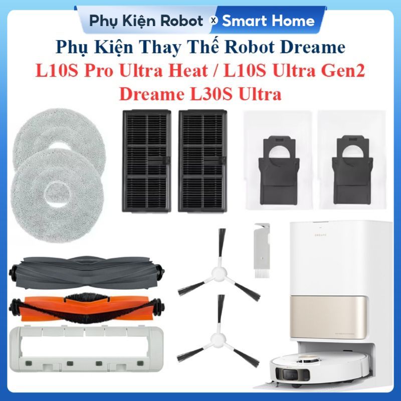 Phụ Kiện Thay Thế Robot Dreame L10S Pro Ultra Heat, L10S Ultra Gen2, L30S Ultra/ Chổi Lăn, Chổi Cạnh