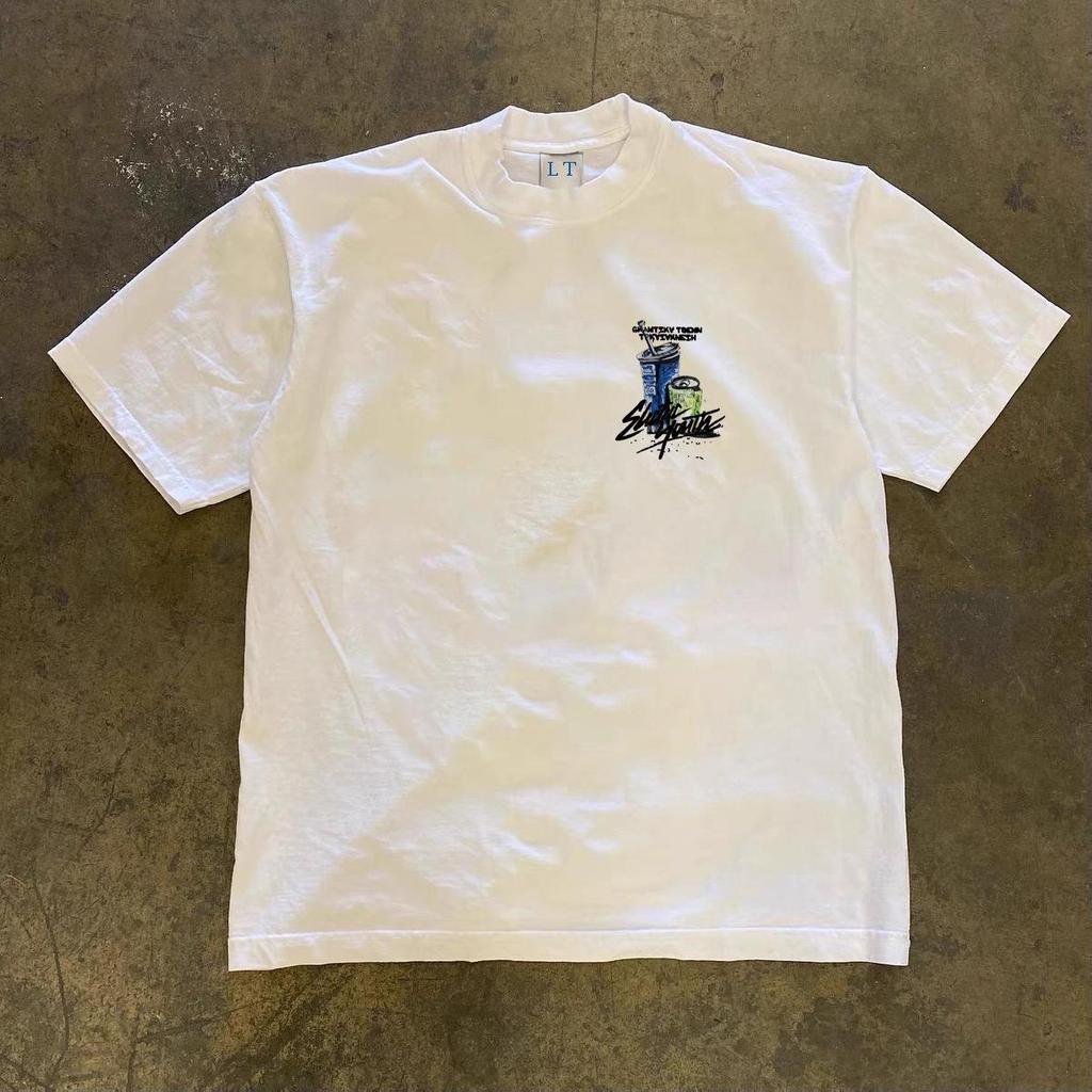 Áo Thun Họa Tiết Lon Nước &Cốc Uống Vẽ Tay Phong Cách Graffiti -Cotton Cao Cấp,Form Unisex,Thiết Kế Vui Nhộn & Đường Phố | BigBuy360 - bigbuy360.vn