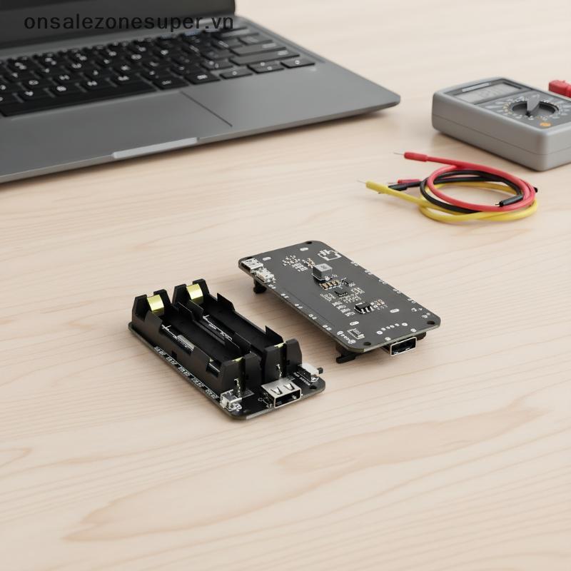 Giá đỡ pin ons 18650 với mô-đun sạc USB 5V / 2A 3V / 1A cho Raspberry Pi tại
