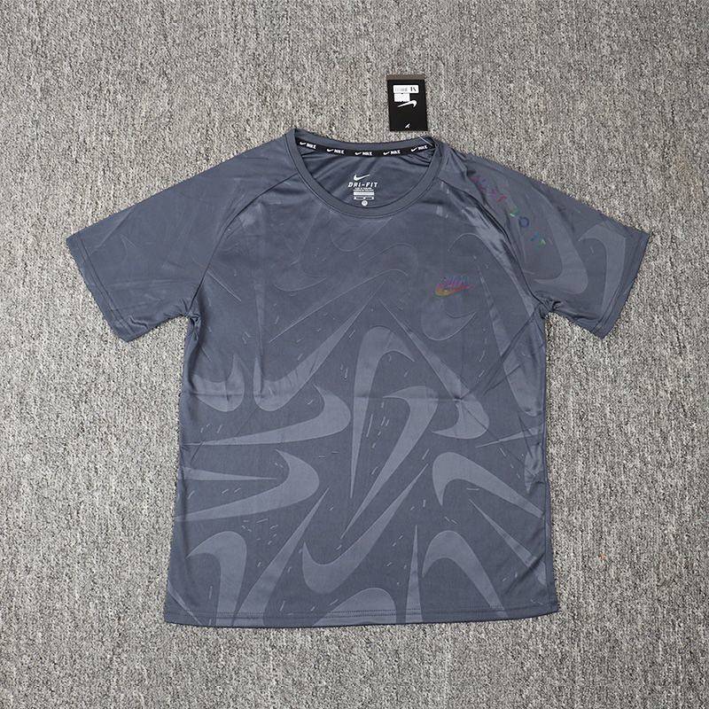 Ice Silk Short Sleeve T-shirt Men's Summer Quick-Drying Sweat-Wicking Colorful Sports Training Runni