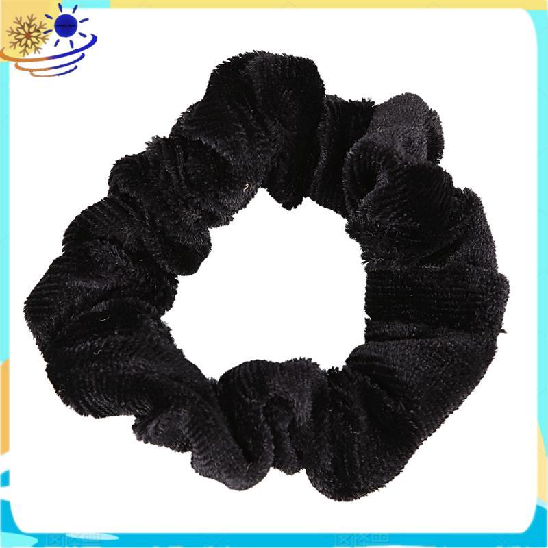 10 Gói Màu Đen Nhung Scrunchie Tóc Co Giãn Tóc Bobbles Tóc