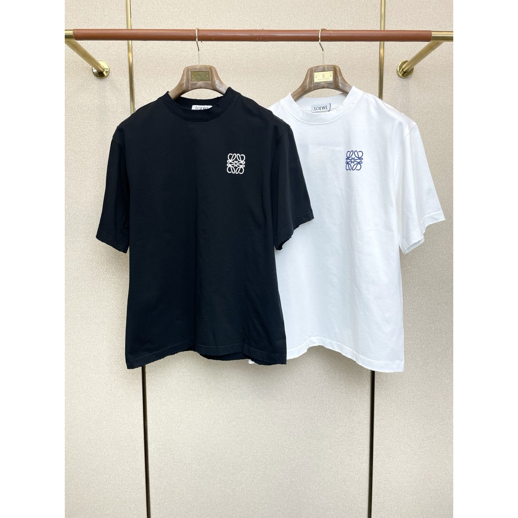 LOEWE Áo Thun Cổ Tròn Phong Cách Nam, Thiết Kế Slim-Fit, Không Thấm Nước, Logo Mới - Thời Trang Mùa 