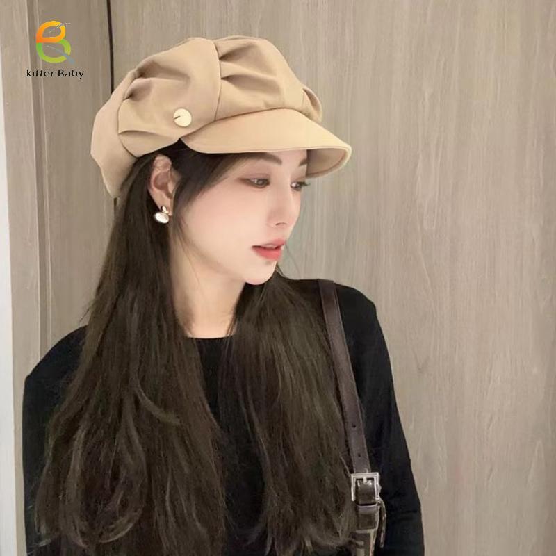 Mũ nồi newsboy octagonal bằng len, phù hợpwear outdoor
