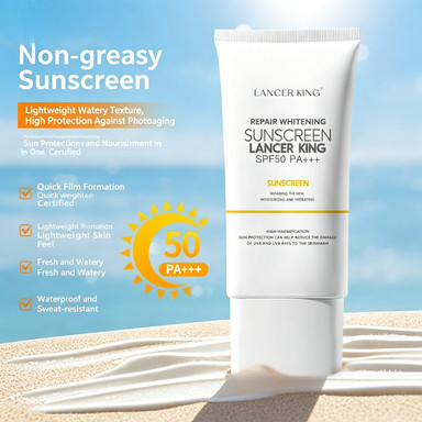 Kem chống nắng Lancer King SPF50 (Gói ống trắng) - Dưỡng ẩm, được thiết kế để huấn luyện quân sự.