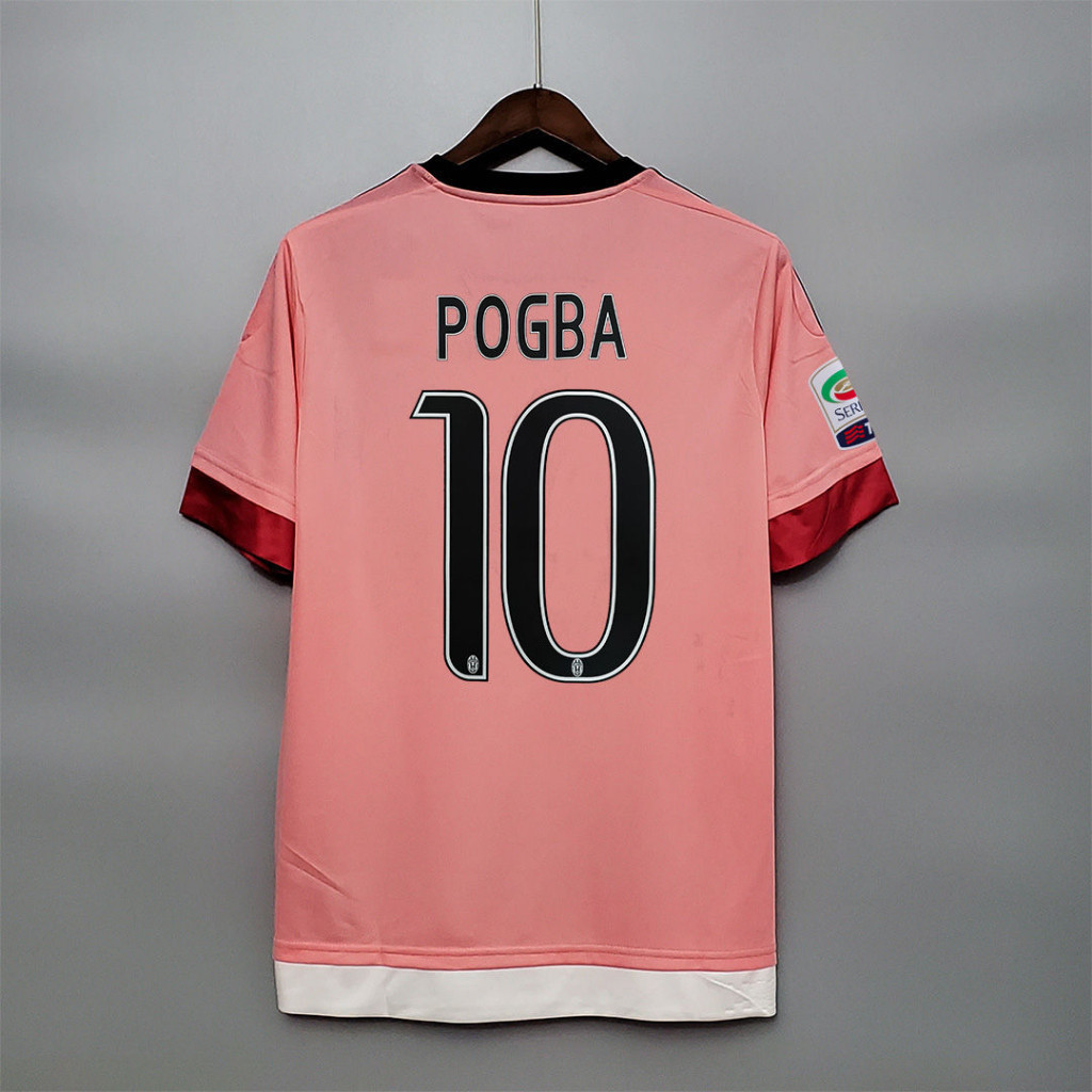 [Retro SSS +] Áo bóng đá cổ điển chất lượng cao 15-16 của Juventus Sân khách màu hồng POGBA