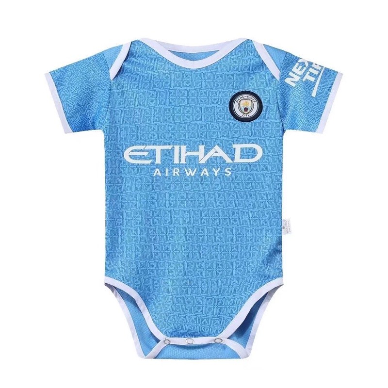 TA1 Baby 21 / 22 Áo bóng đá sân nhà Man-city Baby Taddler Áo bóng đá One Piece Romper