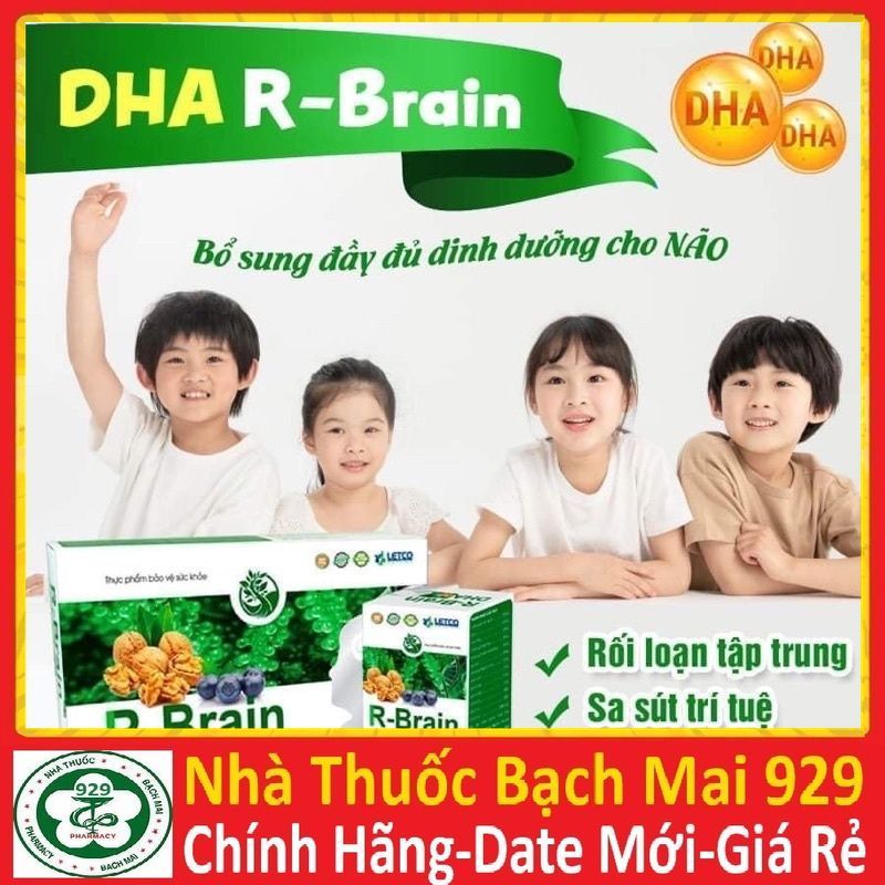 Siro bổ não R-Brain DHA  & Cốm IQ - Hỗ trợ tăng cường trí não, giúp bé thông minh,học giỏi,nhớ lâu (