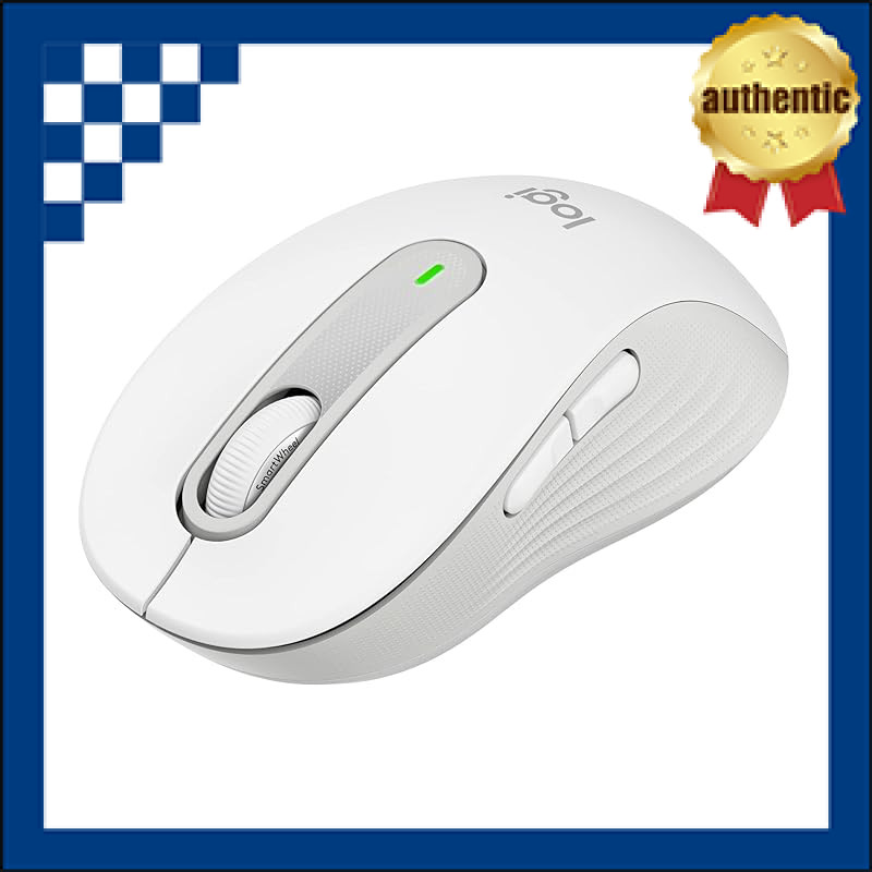 Logitech Signature M650LOW L Wireless Mouse Silent Bluetooth Large Off-White for Larger Hands Size L