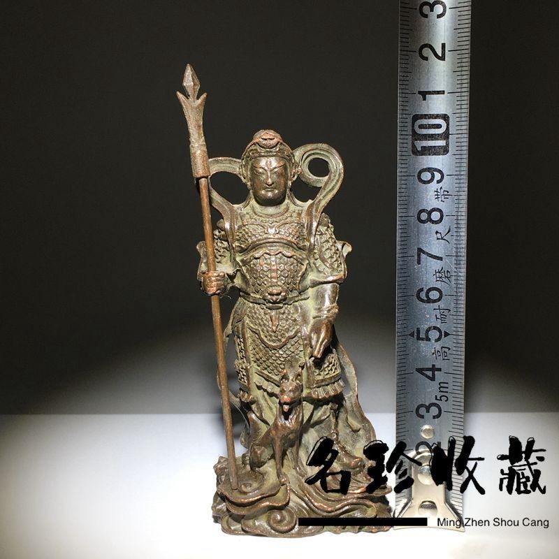 Bộ sưu tập nông thôn Đồ cũ Đồng nguyên chất Erlang Shen Yang Shen Tượng gầm rú Tengu Tượng đồng Đồ t