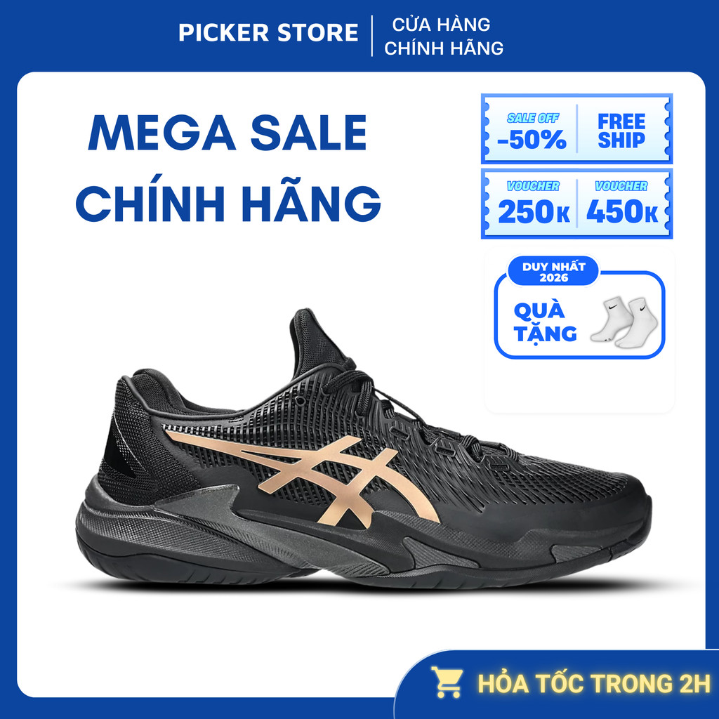 Giày Asics Court FF 3 Novak Night Energy ‘Black’ 1041A527-960 Chính Hãng Ficker Shoes