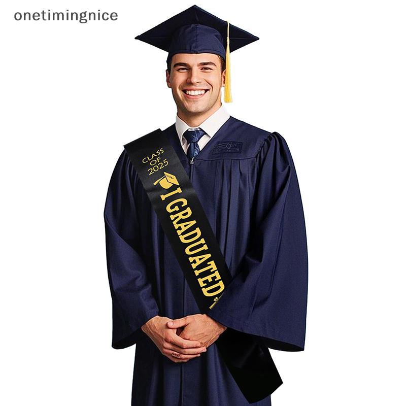 Onetimingnice 2025 Tốt Nghiệp Sash Lớp Tốt Nghiệp Congrat Cung Cấp Tiệc Tốt Nghiệp Trang Trí Tiệc Tố