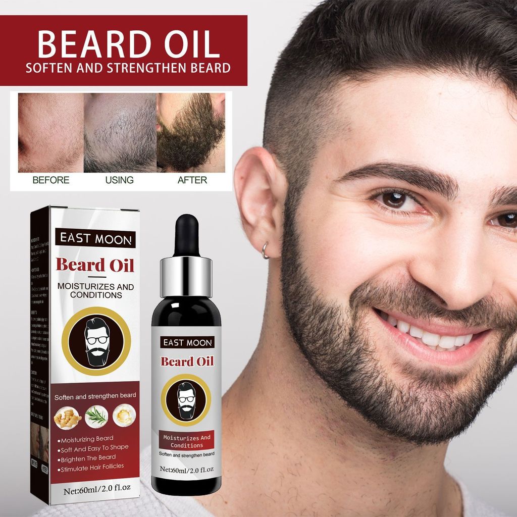 New Product#Beard Treatment Oil Men's Beard Hair Thickening Moisturizing Repair Strengthening Hair C