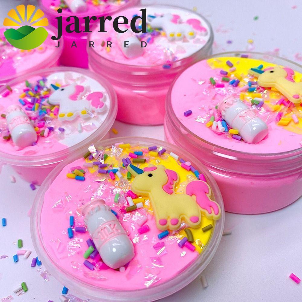 JARRED Unicorn Puff Slime Clay, Rainbow Slime Cute Unicorn, Unicorn Cotton Clay Light Clay Sand Đồ c