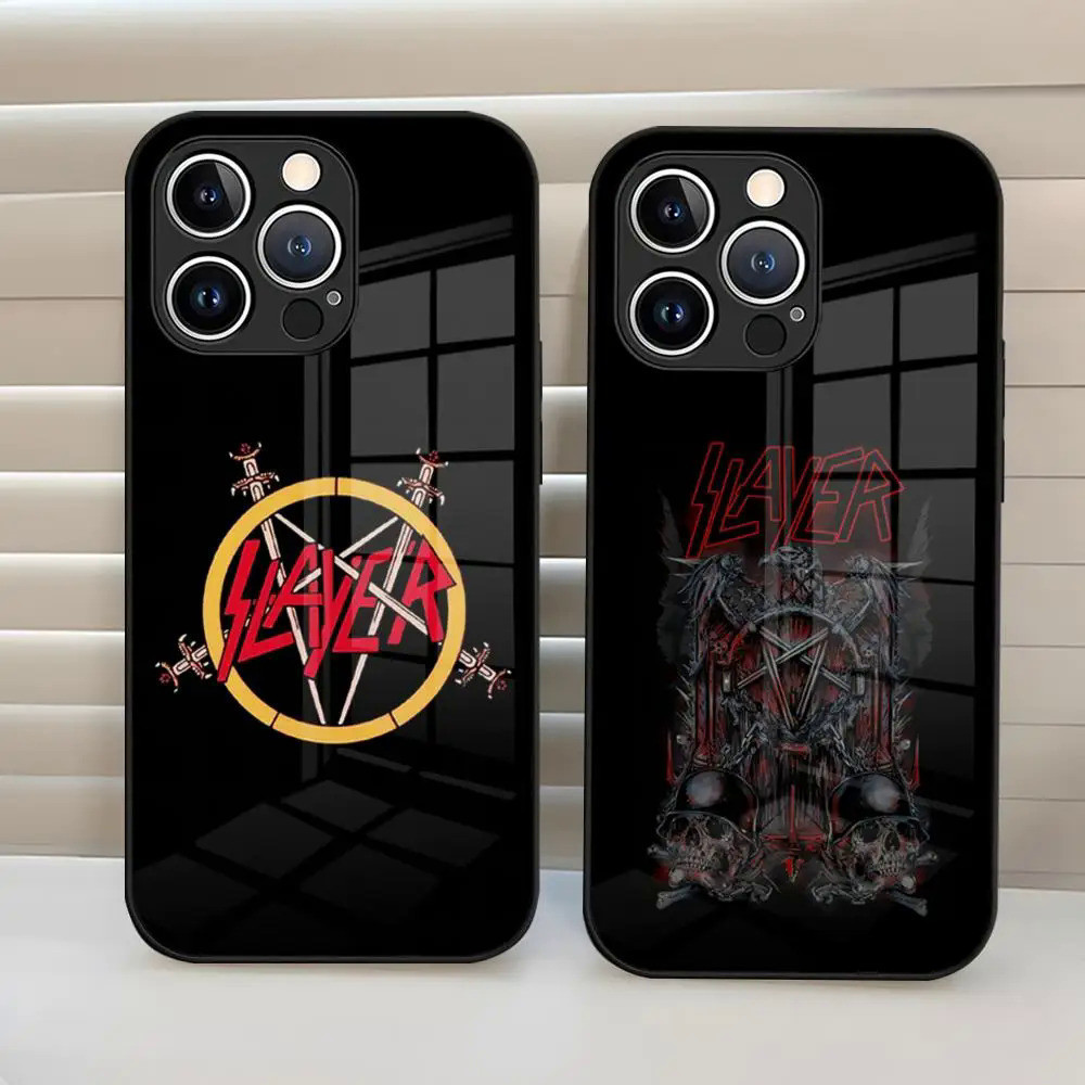 BL-1 Slayer Heavy Metal Rock Band Ốp Điện Thoại Tuyệt Vời Kính Cường Lực Mặt Sau Cho Samsung A35 A55