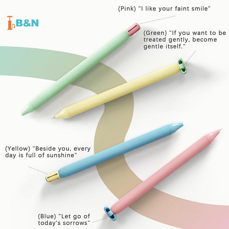 XeR 1 / 4 Chiếc Sáng Tạo Nhỏ Hình Hoa Đẩy Nút 0.5 Mm Đen Quiz Pen Pen / Văn Phòng Phẩm / Chữ Ký Bút 