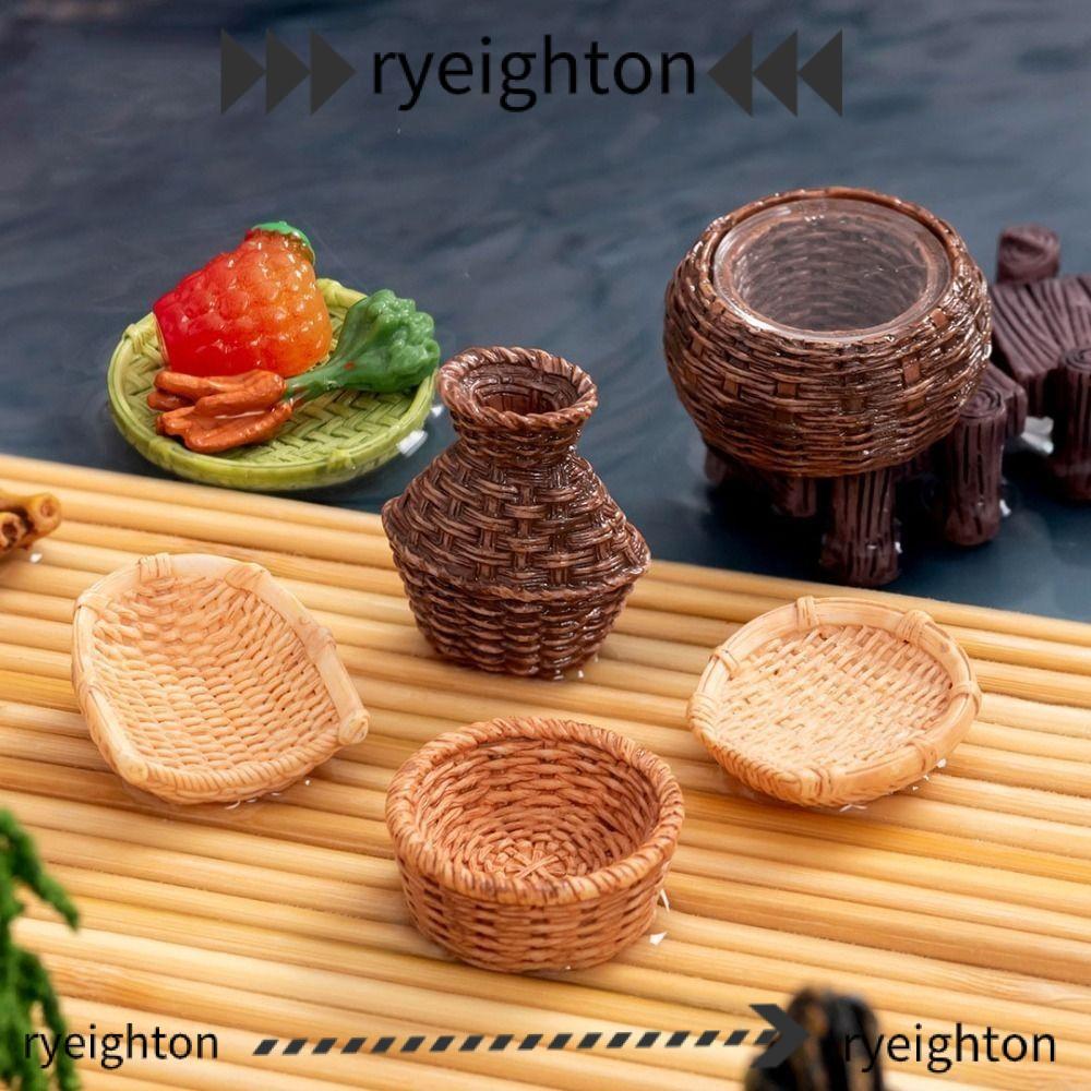 RYEIGHTON Nhà Búp Bê Nội Thất Thu Nhỏ 3-4cm Búp Bê Nhà Phụ Kiện Nhà Búp Bê Mini Mô Phỏng Trang Trí'