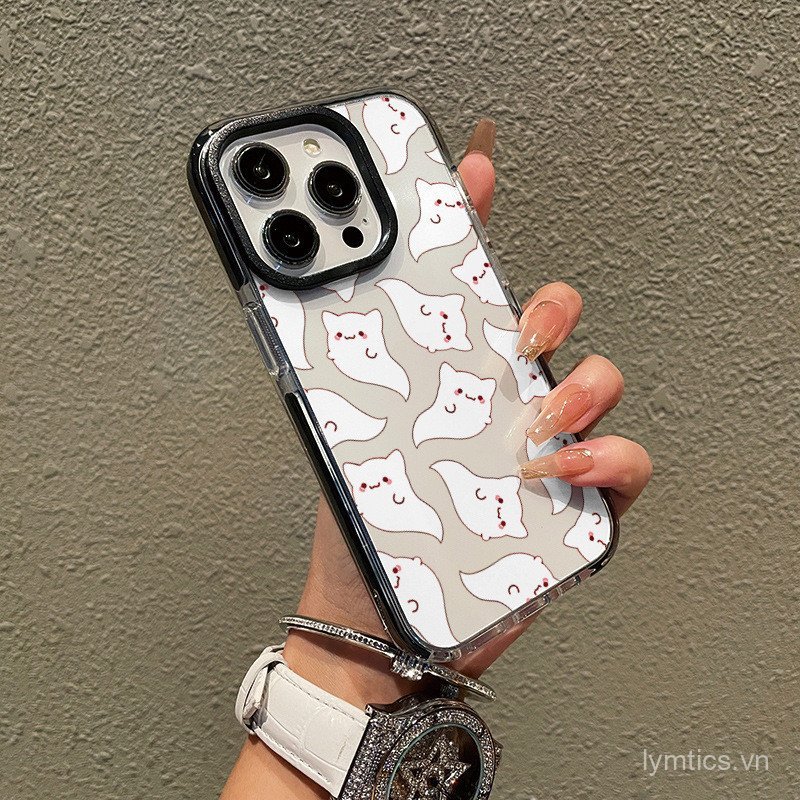 Ốp Bảo Vệ Vòng Tròn Trong Suốt Hợp Thời Trang Vui Nhộn Vui Vẻ Cao Cấp Thích Hợp Cho iPhone 17promax 