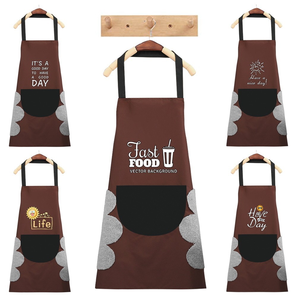 Restaurant Uniform Apron With Pocket Neutral Hairdressing Apron Polyester Waterproof Cleaning Kitche