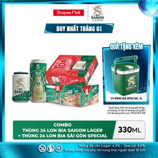  Nồng Độ Cồn 4.3% - Combo 1 Bia Saigon Lager 330ml + Nồng Độ Cồn 4.9% - 1 Bia Sài Gòn Special 330ml 