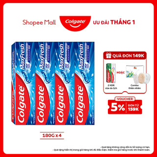  Bộ 4 Kem đánh răng Colgate Maxfresh ULTRA FREEZE the mát gấp 10X 180g tuýp 