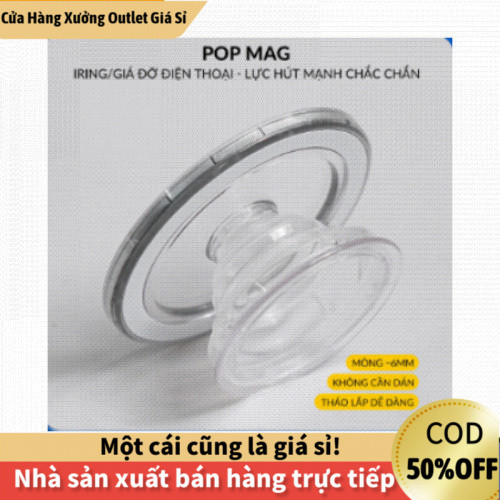 【COD】 Giá đỡ Popsocket Magsafe từ tính trong suốt, gập gọn, dùng cho iPhone, máy tính bảng, chắc chắ