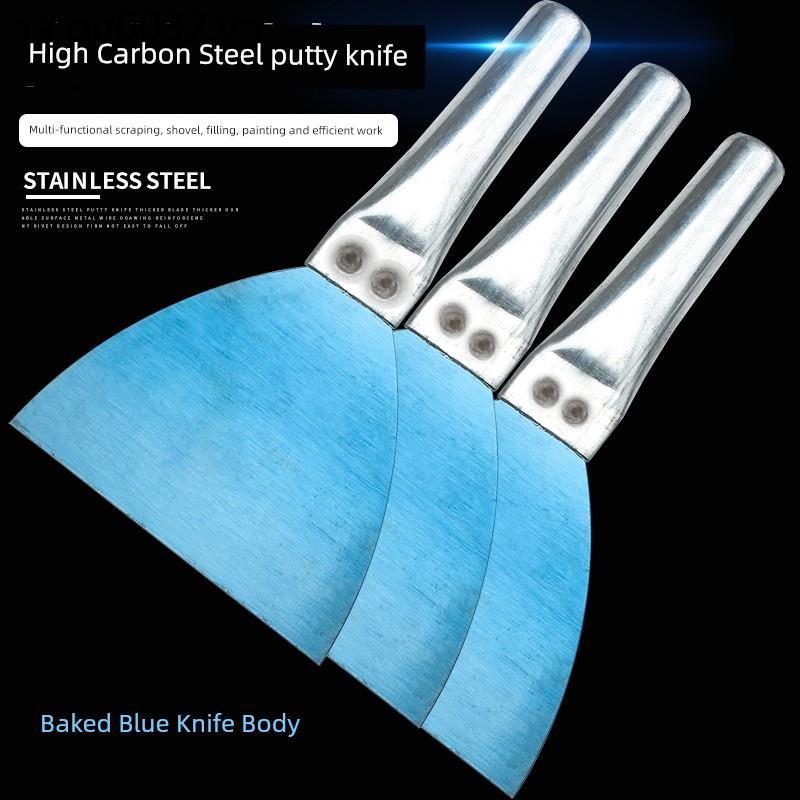 Tay Cầm Sắt Ống Sắt Màu Xám Dao Làm Dày Nướng Màu Xanh Loại Xám Dao Sắt Tay Cầm Xẻng Putty Dao Xẻng 