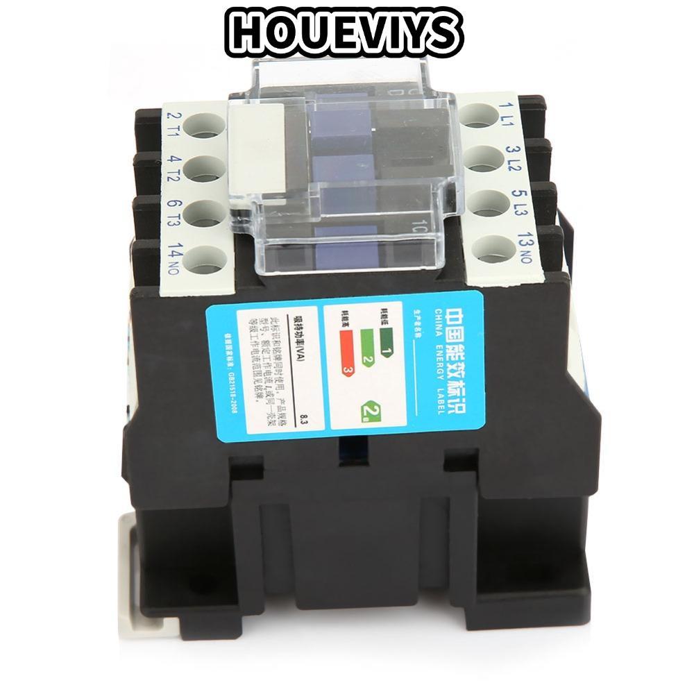 HOUEVIYS AC Contactor, 12A CJX2-1210 Contactor, Rail Mount 24V / 36V / 48V / 110V / 220V / 380V AC C