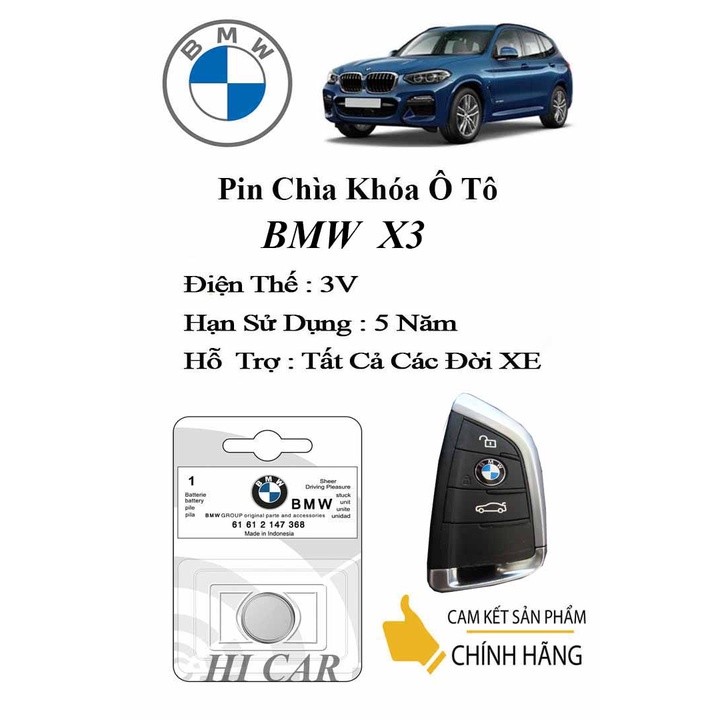 Pin chìa khóa ô tô BMW X3 / BMW X5 /BMW X7 chính hãng Panasonic