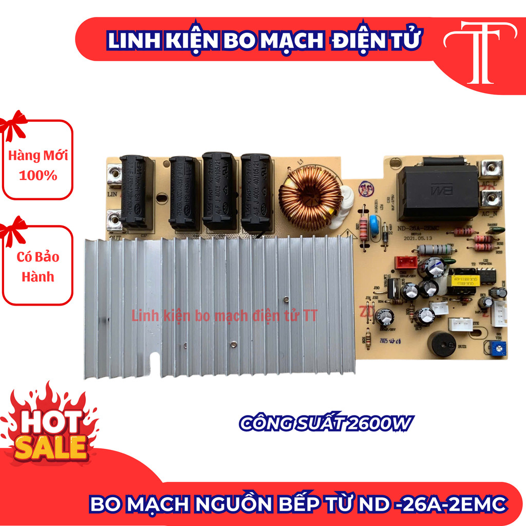 Mạch nguồn bếp từ đôi ND-26A-2EMC - PLM-26A - ND026A-1 thay thế cho bếp SUNHOUSEE - KAFF - ARBERR