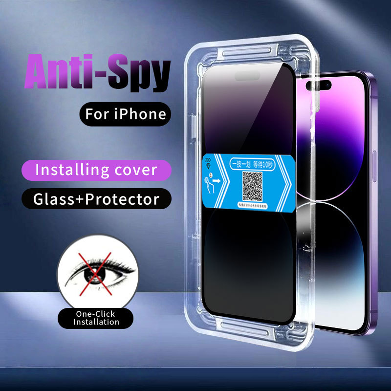 [Cài đặt một phím] Kính Cường Lực Bảo Vệ Màn Hình Chống Nhìn Trộm Cho iPhone Air 17 16 Plus 15 14 13