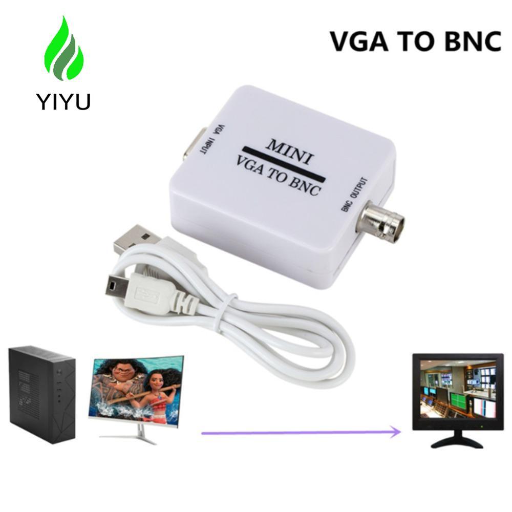 Bộ chuyển đổi video YIYU Mini HD VGA sang BNC, Đầu vào VGA VGA sang BNC VGA Hộp chuyển đổi video VGA