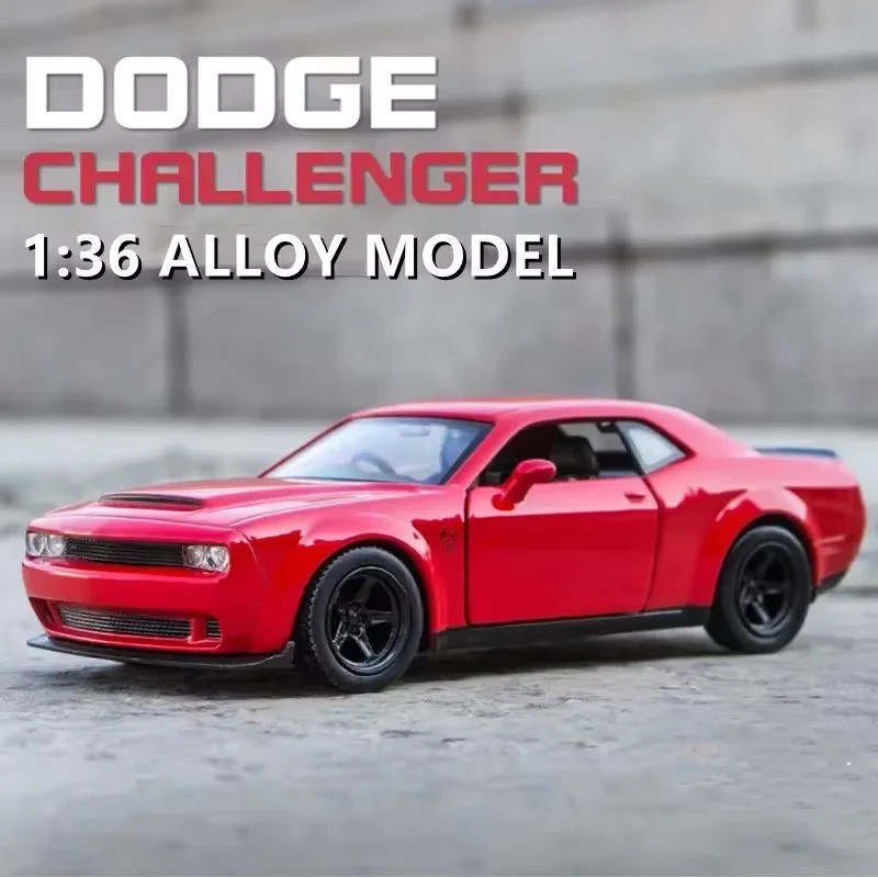 1: 36 Dodge Challenger SRT Demon Xe Thể Thao Hợp Kim Diecast Xe Ô Tô Mô Hình Đồ Chơi Có Kéo Lại Cho 