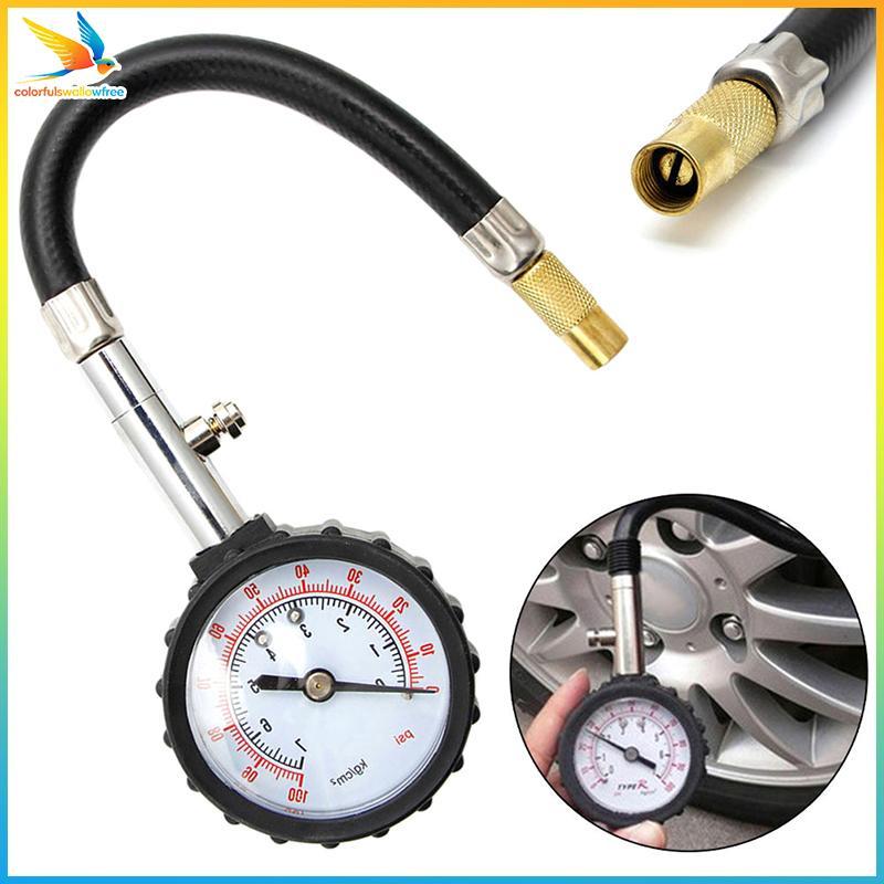 Colorfulswallowfree Auto car tru motor lốp máy đo áp suất không khí đồng hồ đo quay số 0-100psi ABC