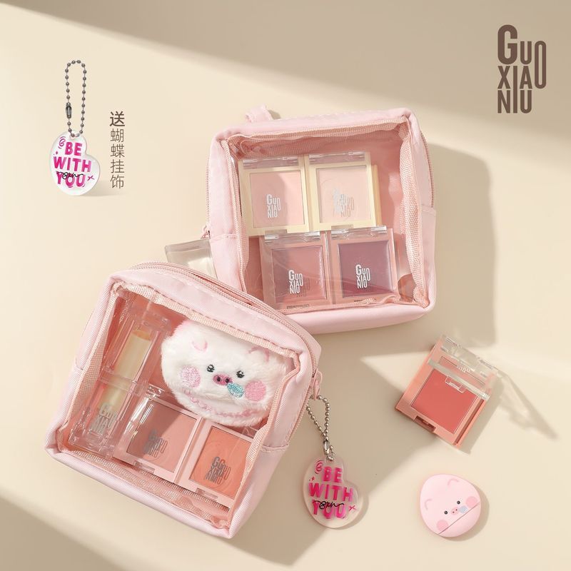 Guo Xiaoniu Túi Đựng Mỹ Phẩm Trong Suốt Di Động Chăm Sóc Da Sản Phẩm Túi Bảo Quản Cotton Đi Chơi Túi