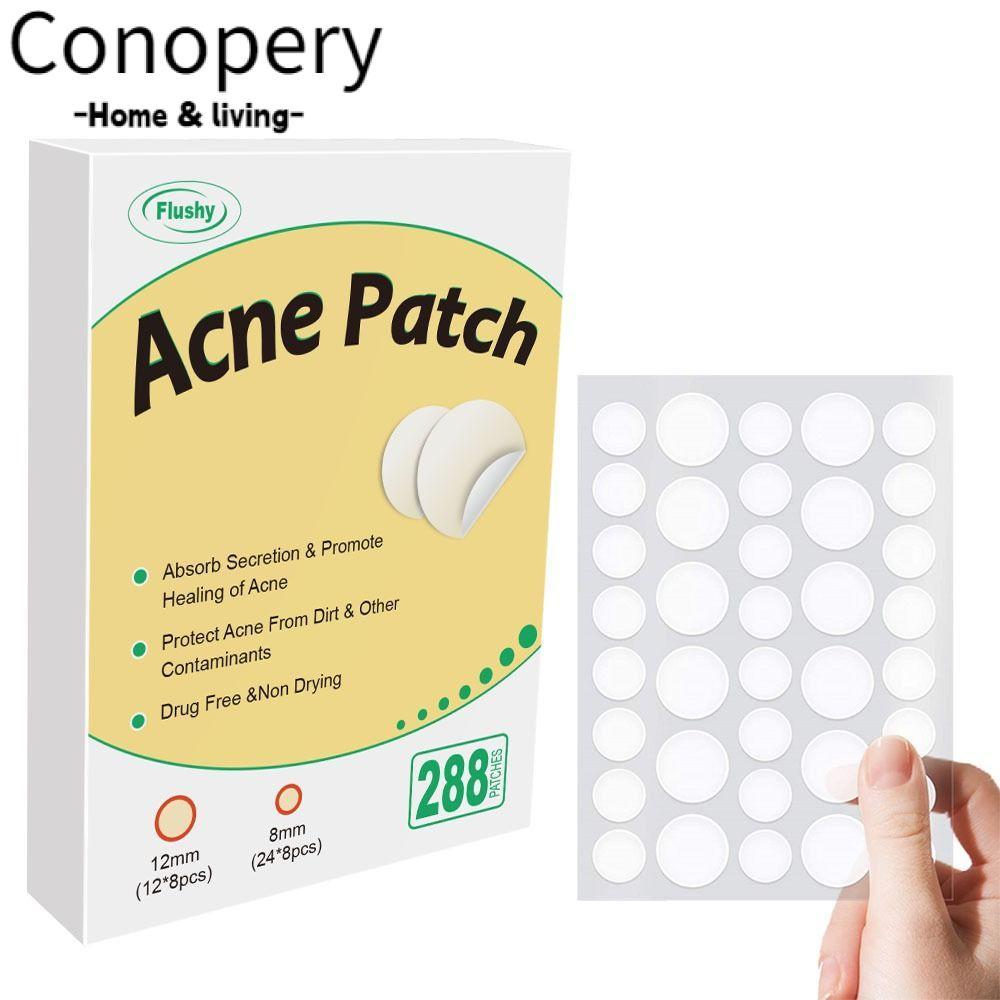CONOPERY 288 Miếng Dán Mụn, Miếng Dán Mụn Vô Hình Tròn Chống Thấm Nước, Dưỡng Ẩm Hydrocolloid Zit Mi