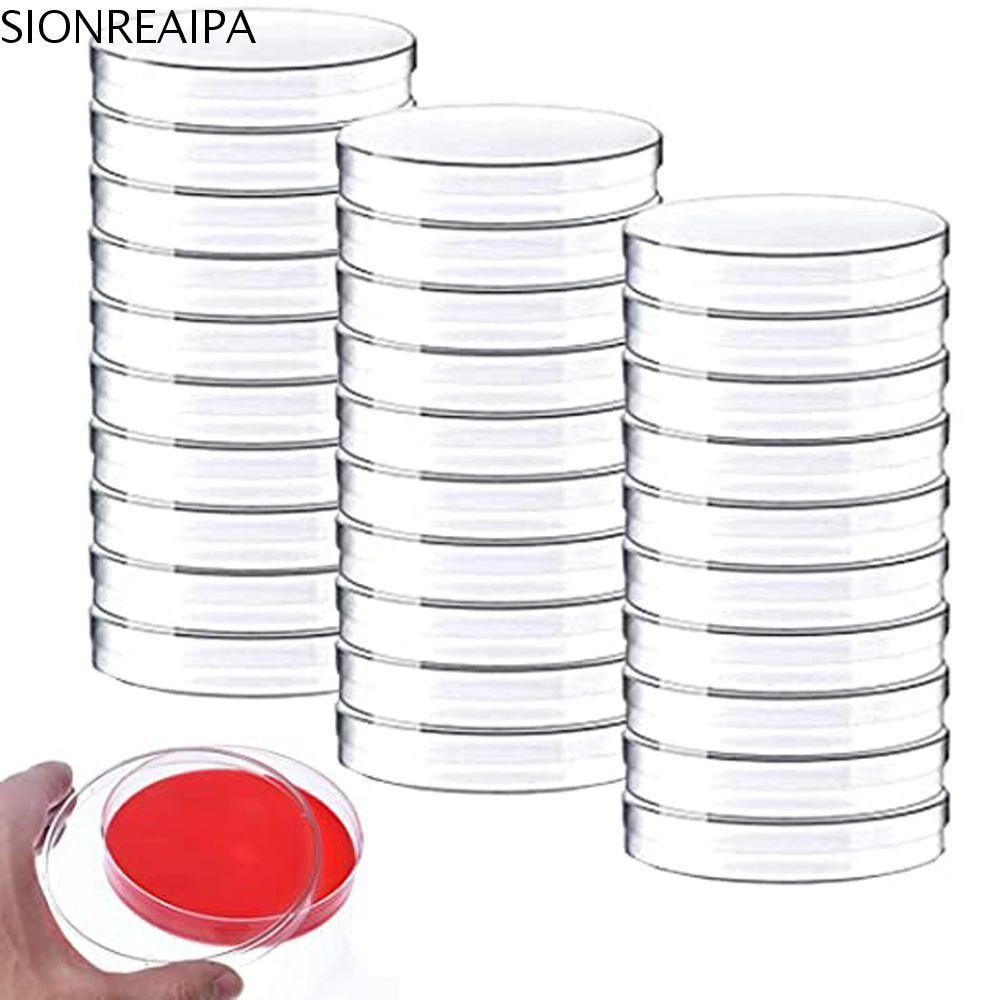 SIONREAIPA Đĩa Petri vô trùng Đồ dùng học tập sinh học 55x15mm Nhựa trong suốt có nắp đậy Đĩa Petri 