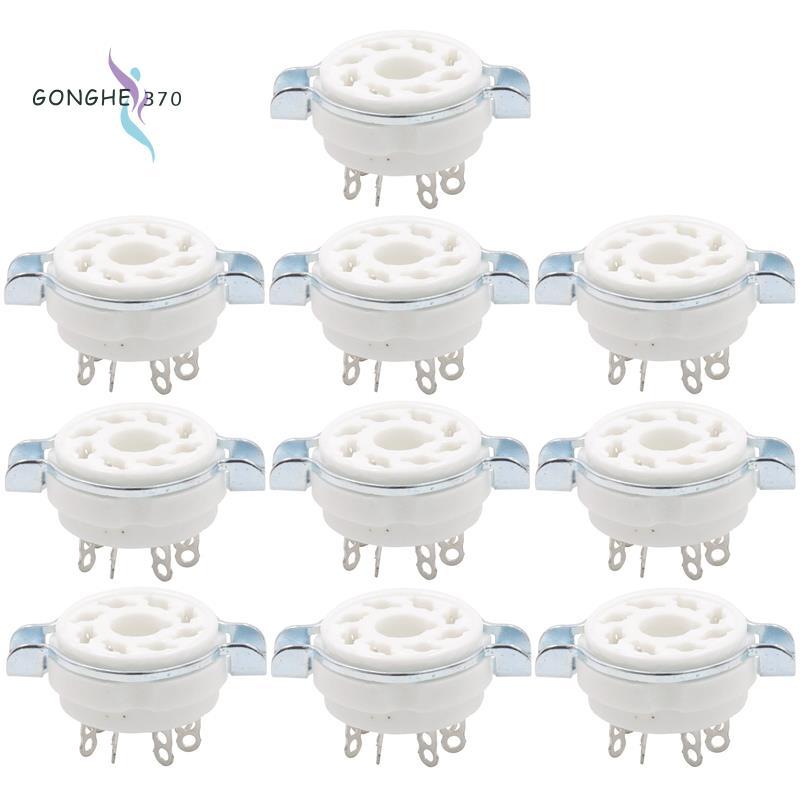 10 Chiếc Khung Xe Gắn 8 Pin K8A Octal Gốm Ống Ổ Cắm Cho KT88 KT66 6SN7 5AR4 GZ34 5881 6V6 5U4G 6550 