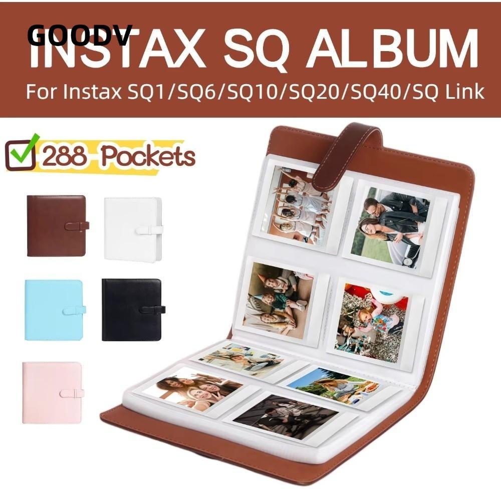Album Ảnh GOODV, Sách Bộ Sưu Tập 288 Túi Lưu Trữ Album Vuông, Da PU 4 inch Tem Vé Kẹp Bảo Quản Cho F