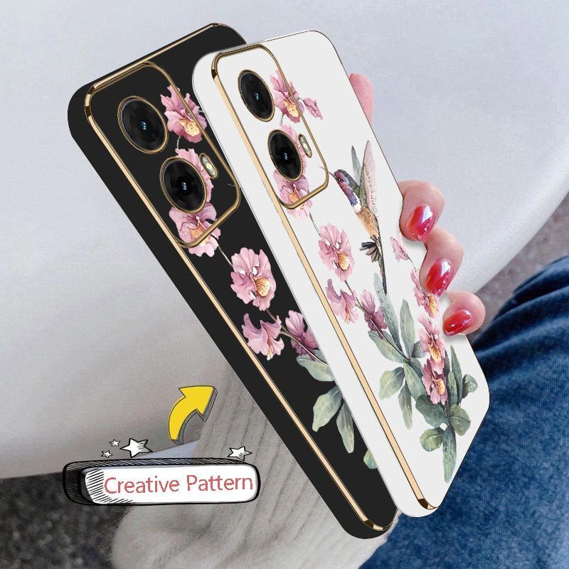 Sang Trọng Cho MOTO G85 5G / G64 / G71s / G82 / G84 Bao 2 Chiếc (Vỏ Điện Thoại Chim Đẹp + Dây Buộc) 