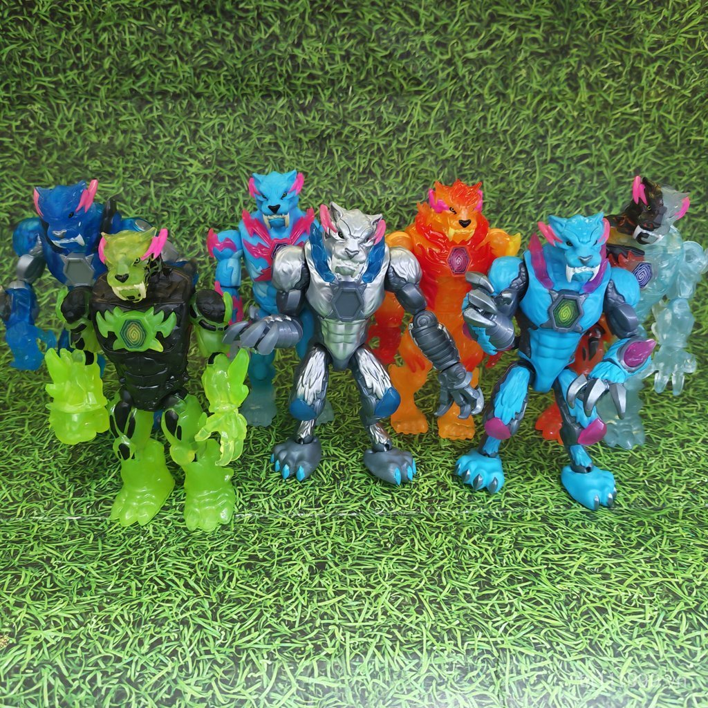 Hàng số lượng lớn MrBeast Lab Mutant Metal Panther Biến hình Đồ chơi búp bê có thể di chuyển được