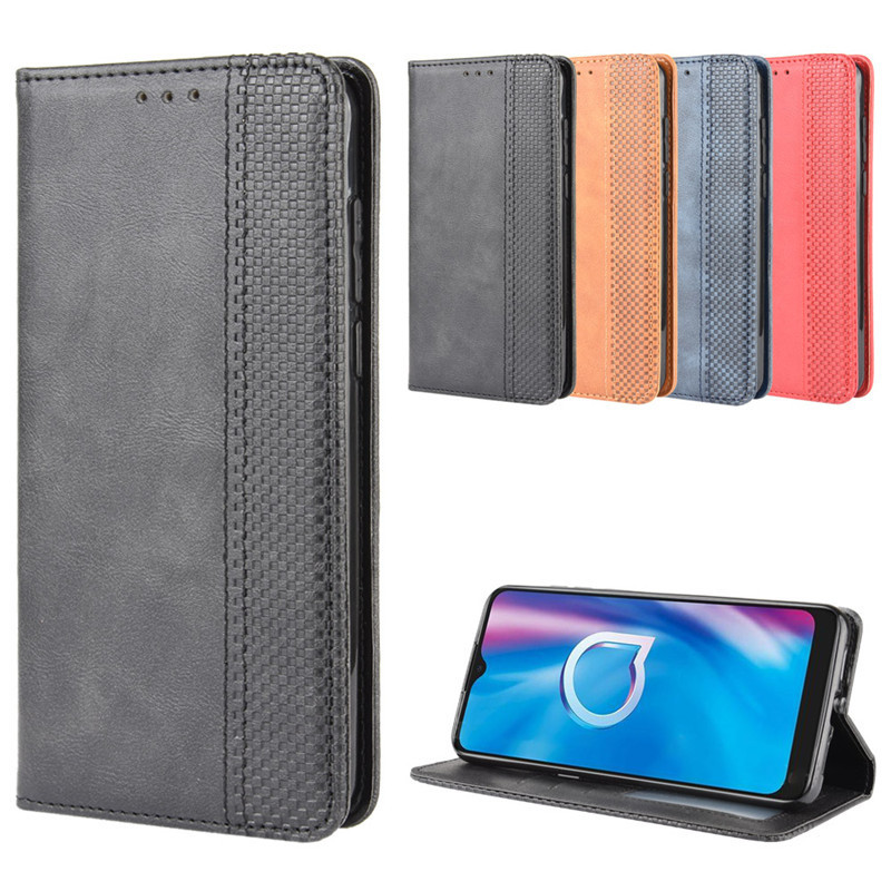 Alcatel Alcatel 1SE 2020 Ốp Điện Thoại Ví Đựng Thẻ Phong Cách Điện Thoại Bao Da Từ Tính Lật
