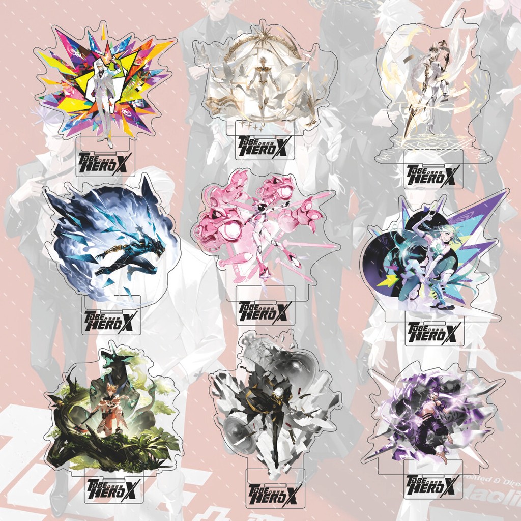 anime TO BE HERO X acrylic character X loli Lucky Cyan Ghostblade  standing model base desktop decor