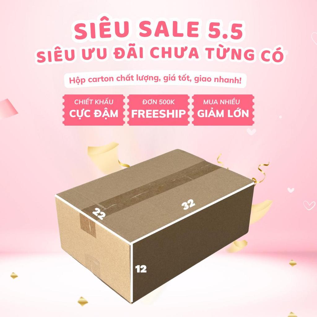 hộp carton đóng gói hàng 32x22x12 bộ 200
