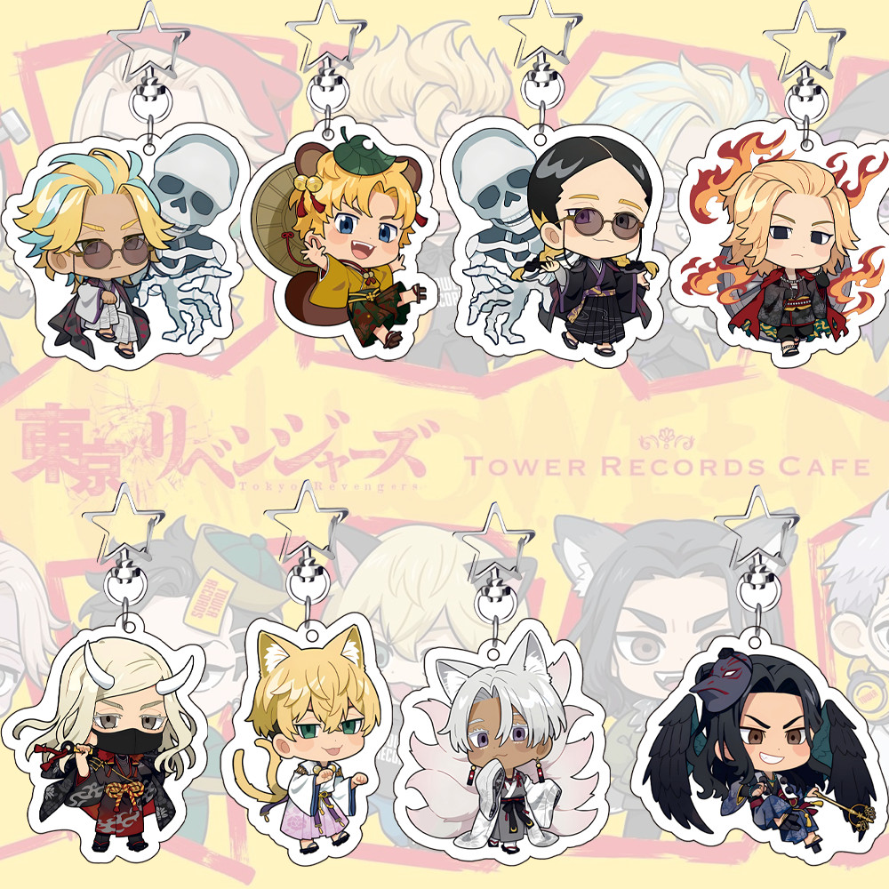 New Cute Hot Keychain Tokyo Revengers Anime Figure MIKEY Takashi Keisuke Draken Acrylic Stand Model 