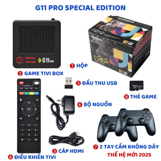 Game Tivi Box G11 PRO Máy chơi game PSP PSX xem truyền hình vào mạng giải trí chip S905X3 siêu nhanh