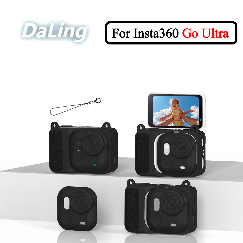 Thích hợp cho Insta360 Go Ultra Silicone Case Vỏ Bảo Vệ Ống Kính Thể Thao Photo Go Siêu Chống Sốc Vỏ